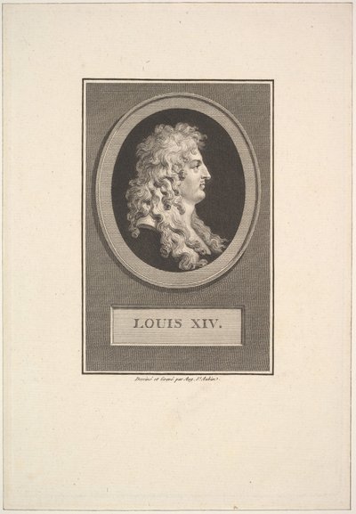 Ritratto di Luigi XIV da Augustin de Saint Aubin