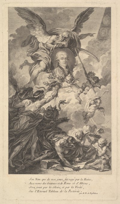Ritratto di Simon-Nicolas-Henri Linguet, 1780 da Augustin de Saint Aubin