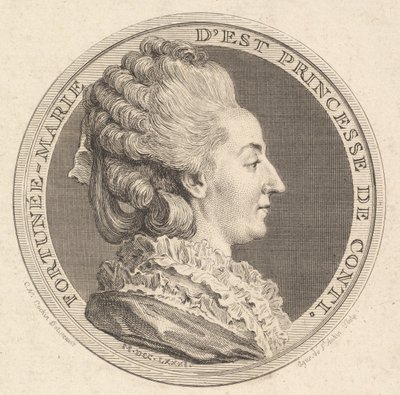 Stampa di una medaglia ritratto di Fortunée-Marie d