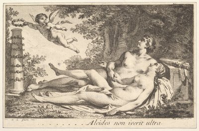 Vignetta accanto al nome di Augustin de Saint-Aubin, 1762 da Augustin de Saint Aubin