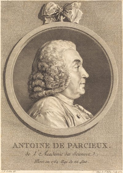 Antoine De Parcieux da Augustin de Saint Aubin after Charles Nicolas Cochin I
