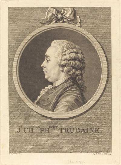 Jean-Charles-Philibert Trudaine da Augustin de Saint Aubin after Charles Nicolas Cochin II