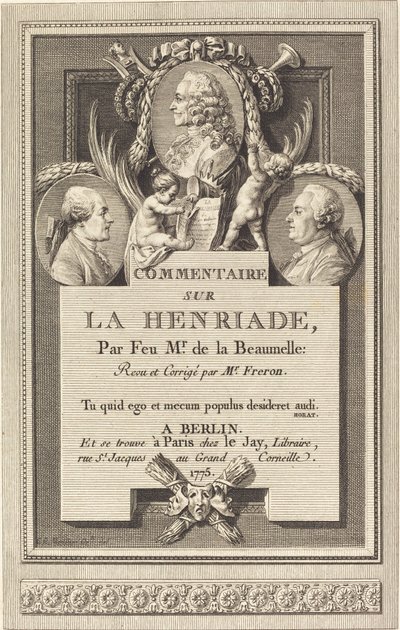 Commentario sulla Henriade da Augustin de Saint Aubin after Clément Pierre Marillier