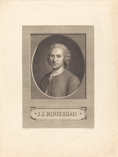 J.J. Rousseau da Augustin de Saint Aubin after Maurice Quentin