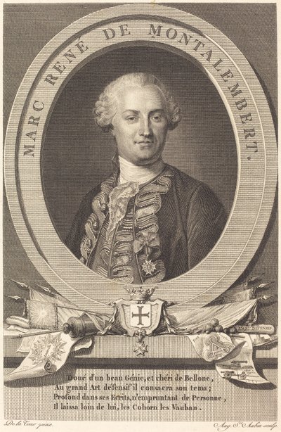 Marc Rene de Montalembert da Augustin de Saint Aubin after Maurice Quentin