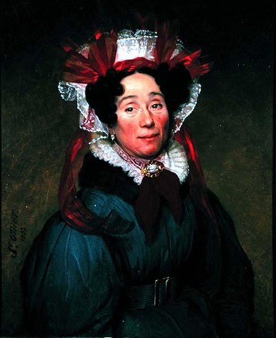 Ritratto di una Signora con Cuffia Rossa e Bianca da Augustine Cochet St. Omer