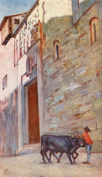 Una strada di Toledo (litografia a colori) da Augustine Fitzgerald