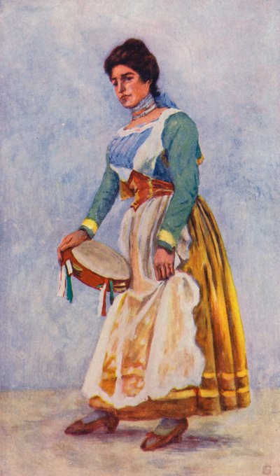 Ballerina della tarantella a Sorrento da Augustine Fitzgerald
