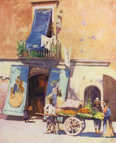 Scena di strada, La Marina, Napoli da Augustine Fitzgerald