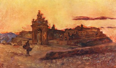 Tramonto a Toledo (litografia a colori) da Augustine Fitzgerald