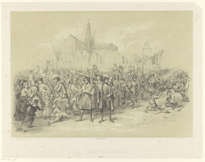Retori distribuiscono pamphlet da Augustinus Jacobus Bernardus Wouters
