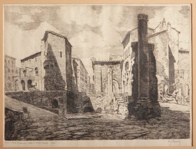 Roma, Portico di Ottavia e le rovine del Teatro di Marcello da Augusto Baracchi