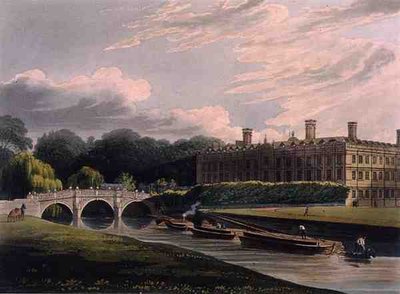 Esterno del Clare Hall, Cambridge, da 
