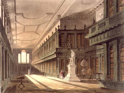 Interno della Biblioteca del All Souls College, illustrazione dalla 