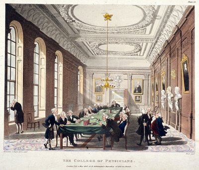 College of Physicians, Londra, 1808 da Augustus Charles Pugin, Thomas Rowlandson
