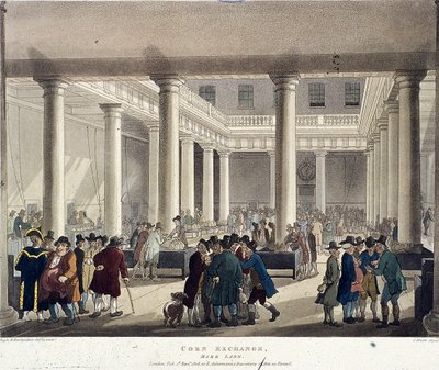 Borsa del grano, Londra da Augustus Charles Pugin, Thomas Rowlandson