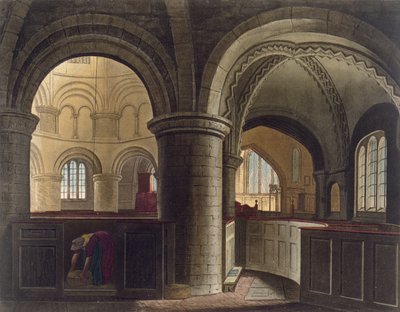 Interno della Chiesa del Santo Sepolcro, Cambridge, da 