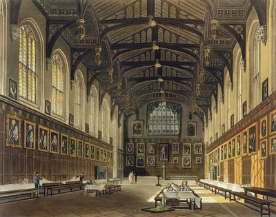 Interno della Sala di Christ Church, illustrazione dalla 