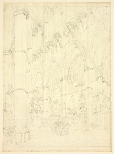 Navata Nord, Abbazia di Westminster da Augustus Charles Pugin