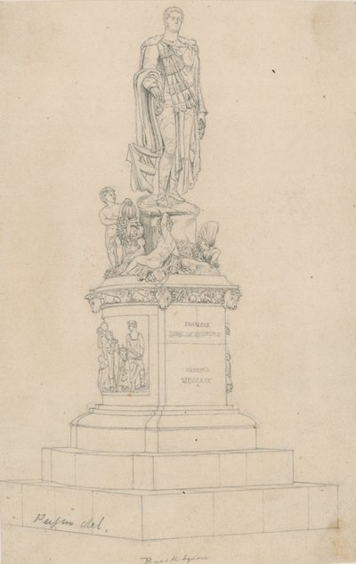 Statua di Frances, Duca di Bedford, in Russell Square, Londra da Augustus Charles Pugin