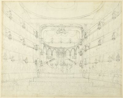 Studio per un oratorio-Covent Garden Theater, da Microcosmo di Londra da Augustus Charles Pugin