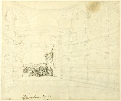 Studio per il Drurylane Theater, da Microcosmo di Londra da Augustus Charles Pugin