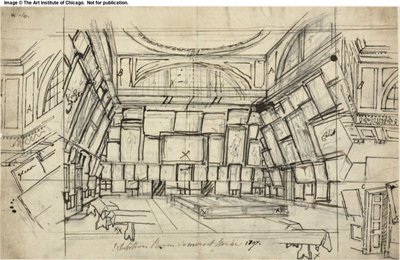 Studio per la Sala delle Esposizioni, Somerset House, da Microcosm of London da Augustus Charles Pugin