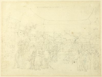 Studio per la mostra di disegni acquerellati, Old Bond Steet, da Microcosmo di Londra da Augustus Charles Pugin