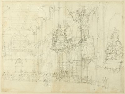 Studio per Guild Hall, da Microcosmo di Londra da Augustus Charles Pugin