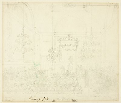 Studio per la Camera dei Lord, da Microcosm of London da Augustus Charles Pugin