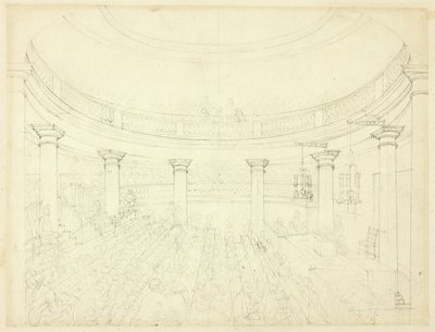 Studio per Surrey Institution, da Microcosmo di Londra da Augustus Charles Pugin