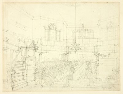 Studio per la Cappella Magdalen, da Microcosmo di Londra da Augustus Charles Pugin