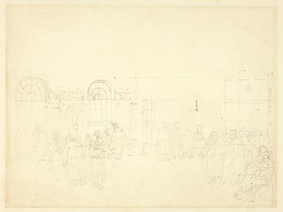 Studio per Watch House, St. Mary Le Bone, da Microcosmo di Londra da Augustus Charles Pugin
