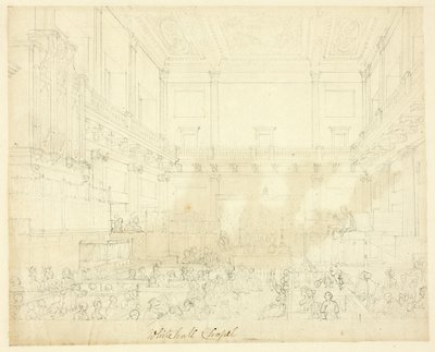 Studio per la Cappella di Whitehall, da Microcosm of London da Augustus Charles Pugin