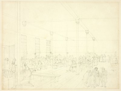 Studio per la Workhouse, Parrocchia di St. James, da Microcosmo di Londra da Augustus Charles Pugin