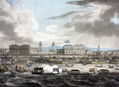 Il corteo funebre del defunto Lord Viscount Horatio Nelson da Augustus Charles Pugin