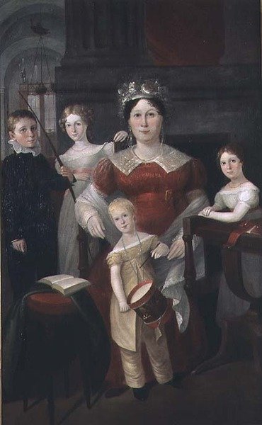 Ritratto della signora John Piper e famiglia, c.1826 da Augustus Earle