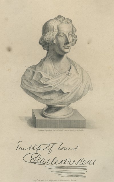 Charles Dickens, dopo un busto di Henry Dexter, c.1942 da Augustus Halbert