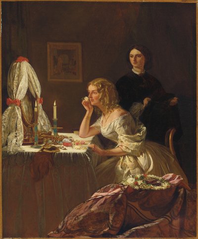 Una giovane donna alla sua toilette da Augustus Leopold Egg