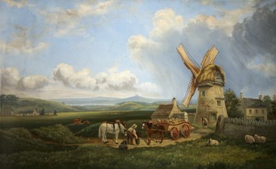 Mulino a vento di Kearsey, Minchinhampton Common, Gloucestershire da Augustus Turner