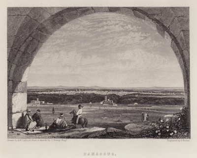 Damasco (litografia a colori) da Augustus Wall (after) Callcott
