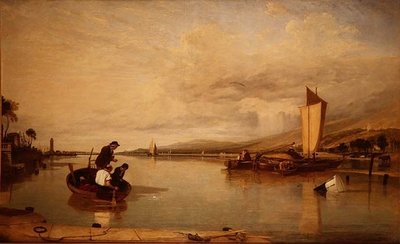 Calma piatta: Barche al largo del Castello di Cowes da Augustus Wall Callcott