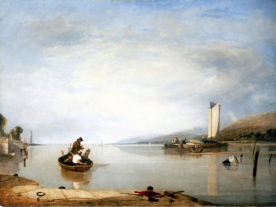 Scena di pesca vicino al Castello di Cowes (Inghilterra) da Augustus Wall Callcott
