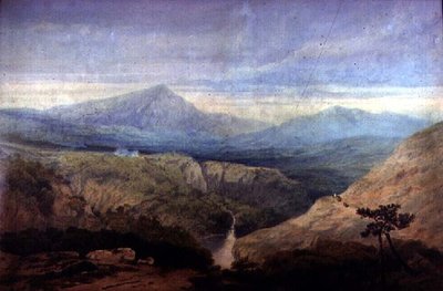 Valle del fiume Mawddach: Cader Idris in lontananza da Augustus Wall Callcott