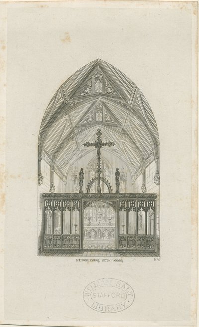 Alton - Interno della Scuola del Convento di San Giovanni da Augustus Welby Northmore Pugin