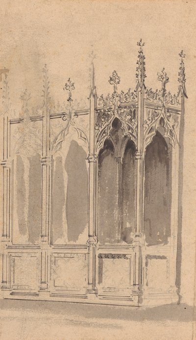 Progetto per uno schermo gotico da Augustus Welby Northmore Pugin