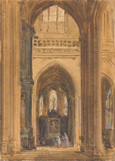 Interno di una chiesa gotica da Augustus Welby Northmore Pugin