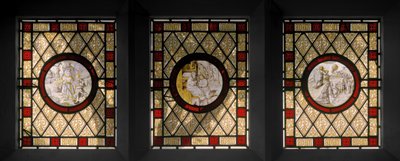 Finestre della biblioteca con tondi olandesi, c.1844 da Augustus Welby Northmore Pugin