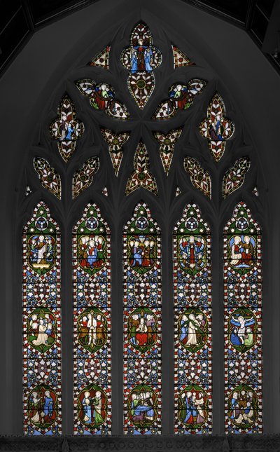 Misteri del Rosario, finestra est della cappella, 1847 da Augustus Welby Northmore Pugin