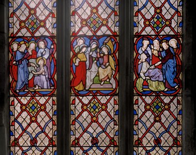 Resurrezione di Lazzaro, le Marie al sepolcro e la resurrezione della figlia di Giairo (dettaglio) da Augustus Welby Northmore Pugin